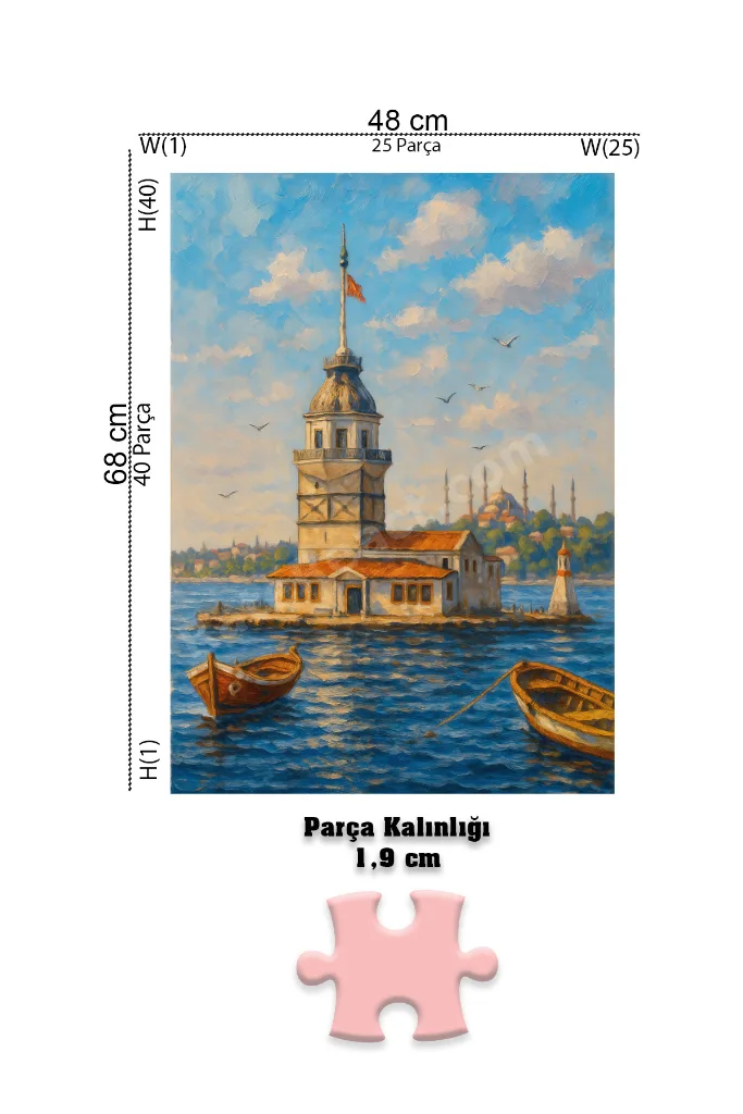 1000 Parça Puzzle - Maiden's Tower Serenity (Kız Kulesi Sakinliği)