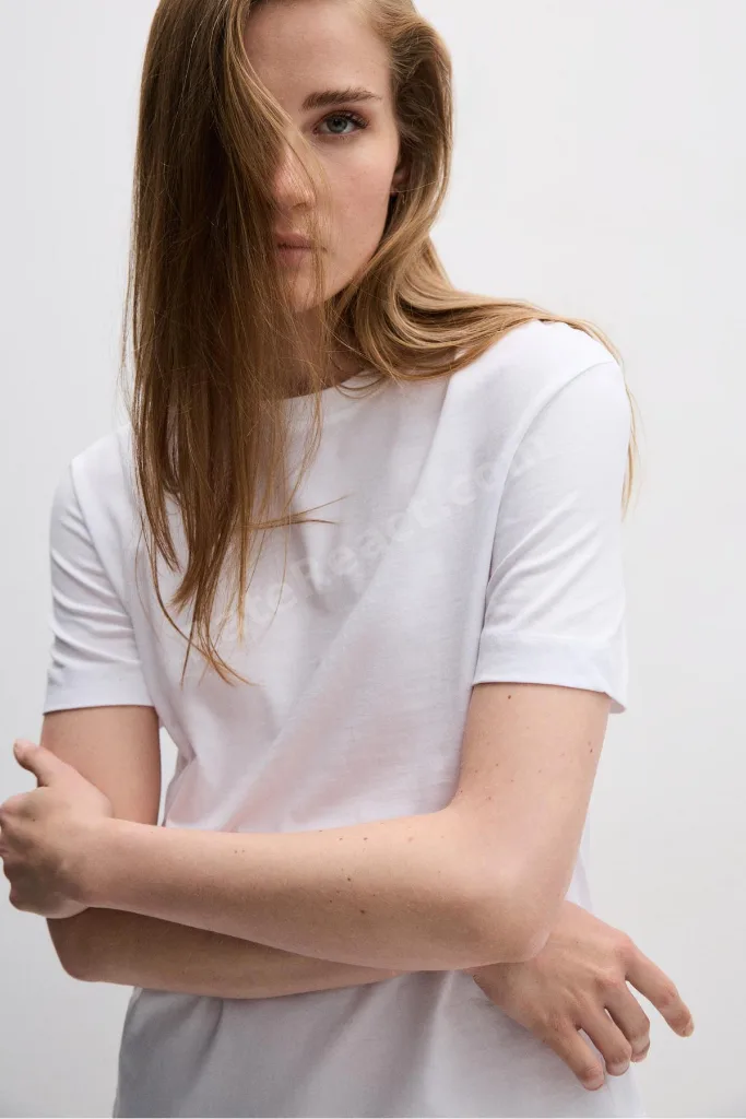 Basic bisiklet yaka t-shirt