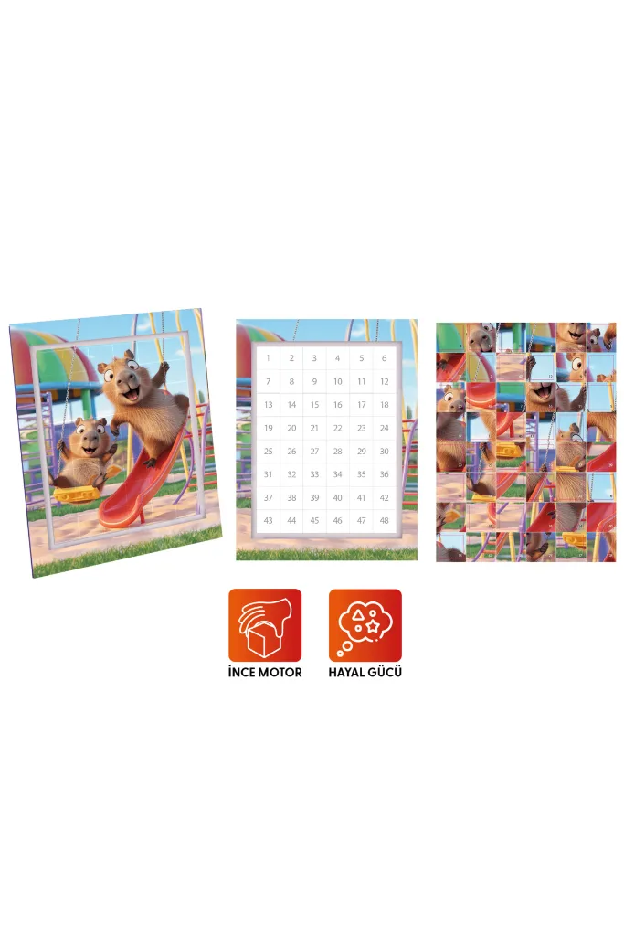 Sticker Puzzle - Kapibara, Çıkartmalı Yapboz Etkinlik Kitabı