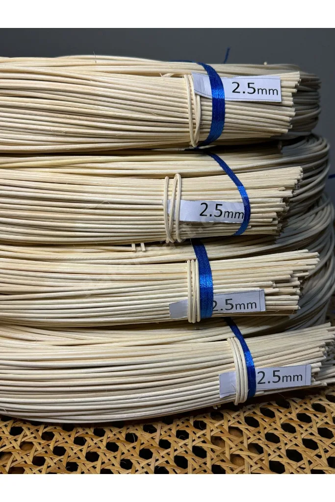 Rattan Core Doğal Yuvarlak Bambu Çubuk 2.5 mm 100 gr Dekoratif Örgü Rattan İp