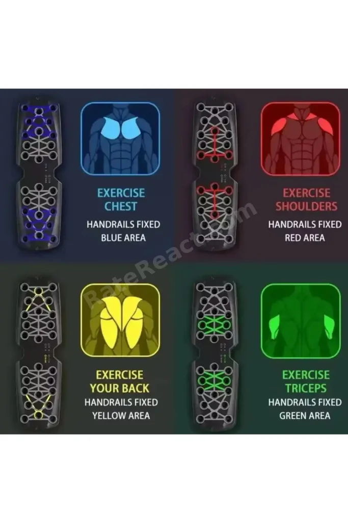 Sensörlü Dijital Ekranlı Katlanabilir Çok Fonksiyonlu Fitness Şınav Tahtası Platformu