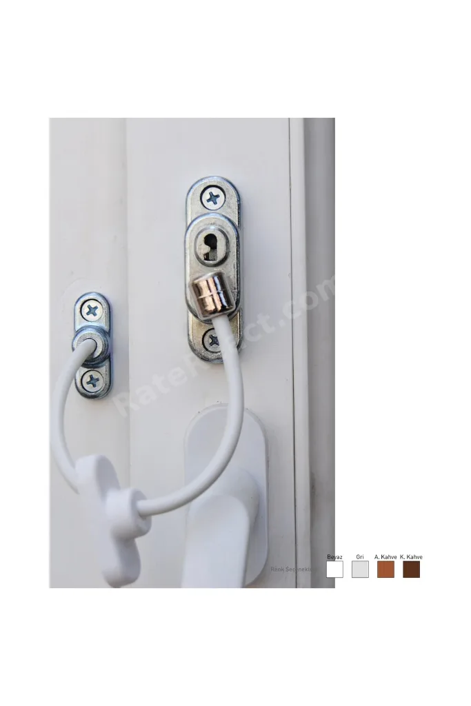 Anahtarlı Halatlı Pvc Kapı Pencere Emniyet Kilidi (5311) IEGRS4-MRS45