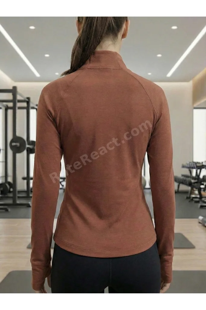 Kadın Kahverengi Eldiven Detaylı Spor Ceket NJ56