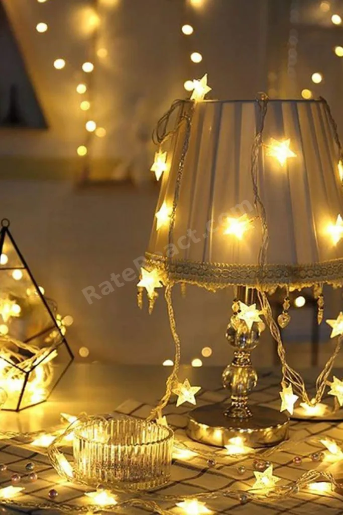 Dekoratif Aydınlatma Yıldız Led Dizeleri 20'li 3 Metre Pilli Led
