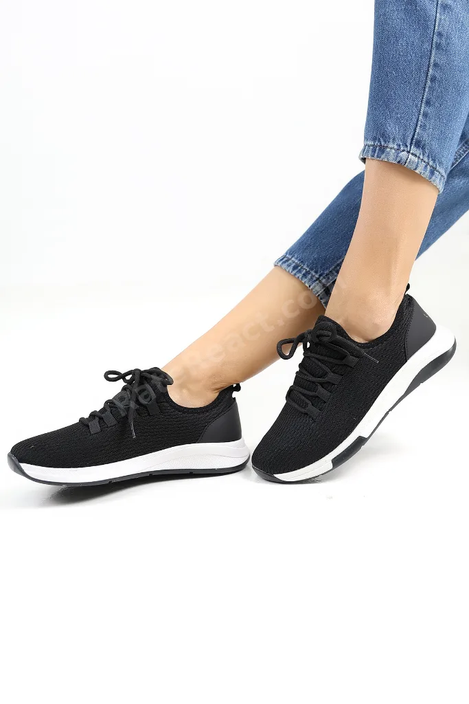 Siyah File Detaylı Sneaker Ayakkabı Günlük - Renk Seçenekleri Ile