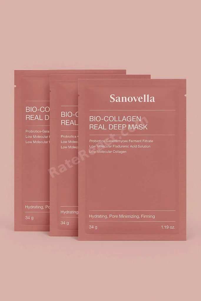 3 Adet Bio - Collagen Real Deep, Şeffaflaşan, Nemlendiren, Gözenek Küçülten, Kore Yüz Maskesi