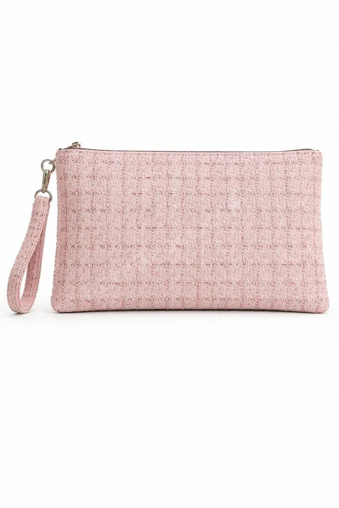 Simli Parıltılı Tüvit Clutch Portföy Çanta Tablet Uyumlu