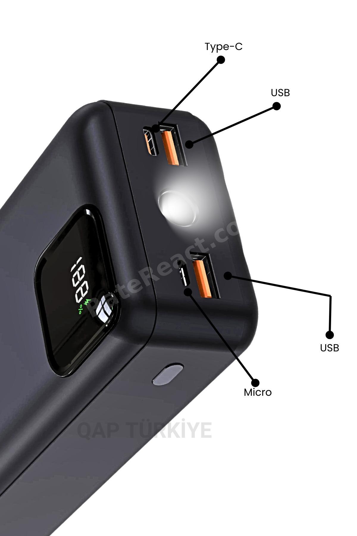 50000 Mah Pd 22,5w 3.0 Qualcomm Hızlı Şarj Power Bank Turbo Hızlı Pd Iphone Xiaomi