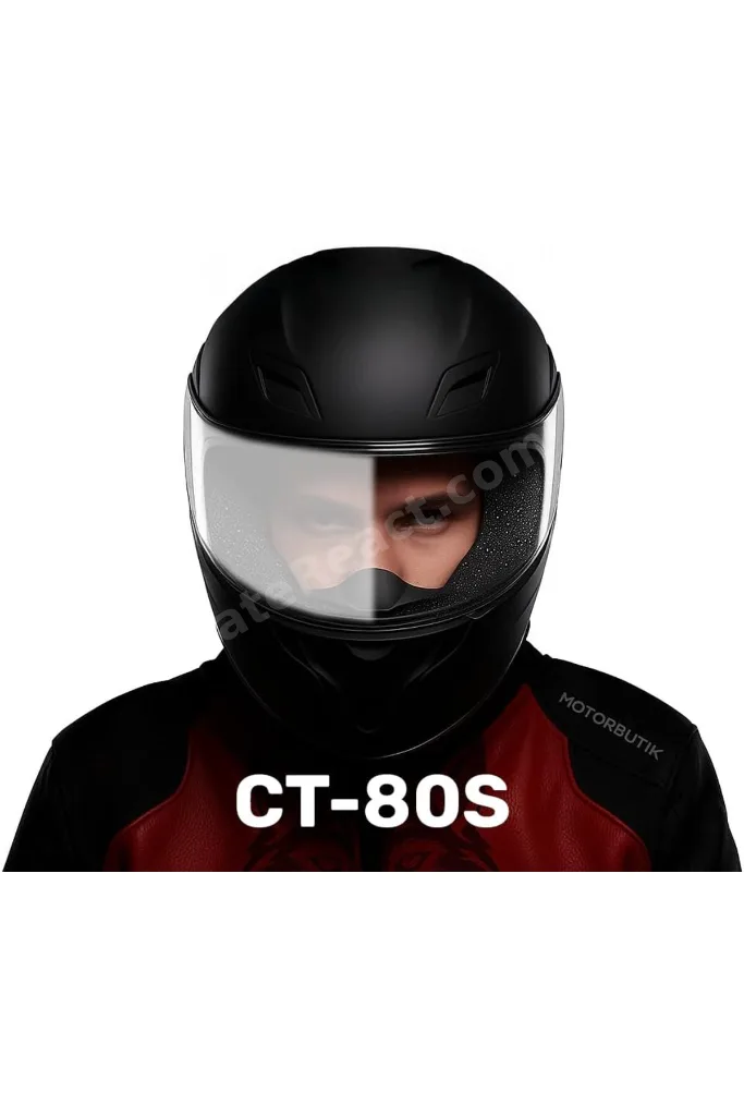 TTKTEKNOLOJİ CT-80S Motosiklet Kask Buğu Önleyici Film - Kask Vizörü Anti Fog Kolay Montaj (KASK DEĞ