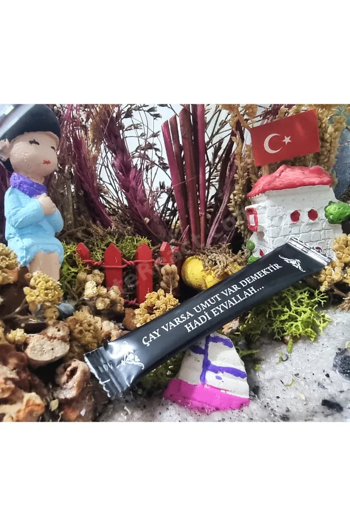 stick toz şeker Esprili Sözler Serisi Siyah Kuşe Ambalaj Net 3 Kg. (3gr.e. X 1000 Adet.e)