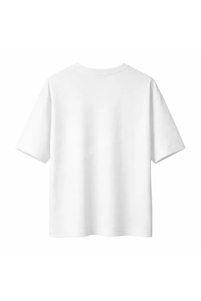 Time Flies Baskılı PREMİUM Bisiklet Yaka %100 Pamuk kısa kollu Oversize Tshirt E-015