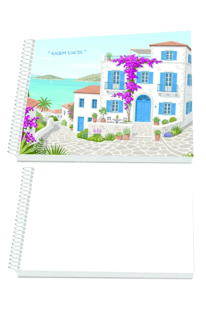 Kişiye Özel Telli Bloknot Defter A5 14x21 cm 45 Sayfa