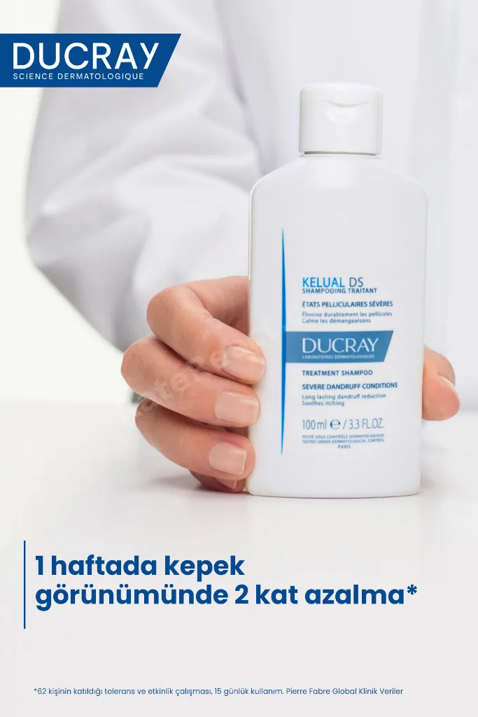 Kelual DS İnatçı Kepek Karşıtı Şampuan Kepeğe Karşı Etkili ve Hassas Saç Derisi için 100 ml
