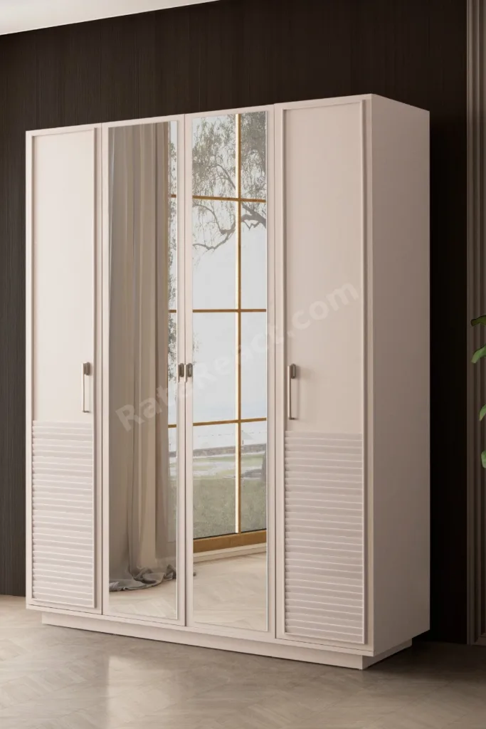 Vela Genç Odası Takımı - 4 Kapaklı Aynalı Dolap, Çalışma Masası, Şifonyer, Komodin