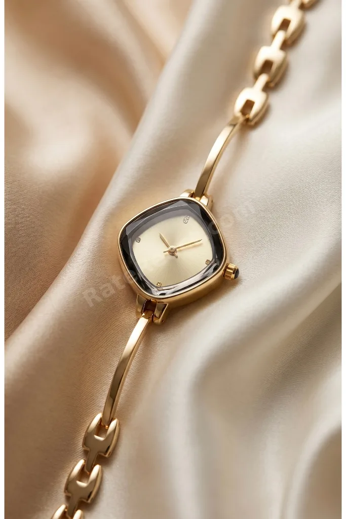 Kadın Çelik Saat Gold Renk Special Cushion Kasa Vintage Old Money Luxury Zarif Şık Kadın Kol Saati | Limited Edition 2026