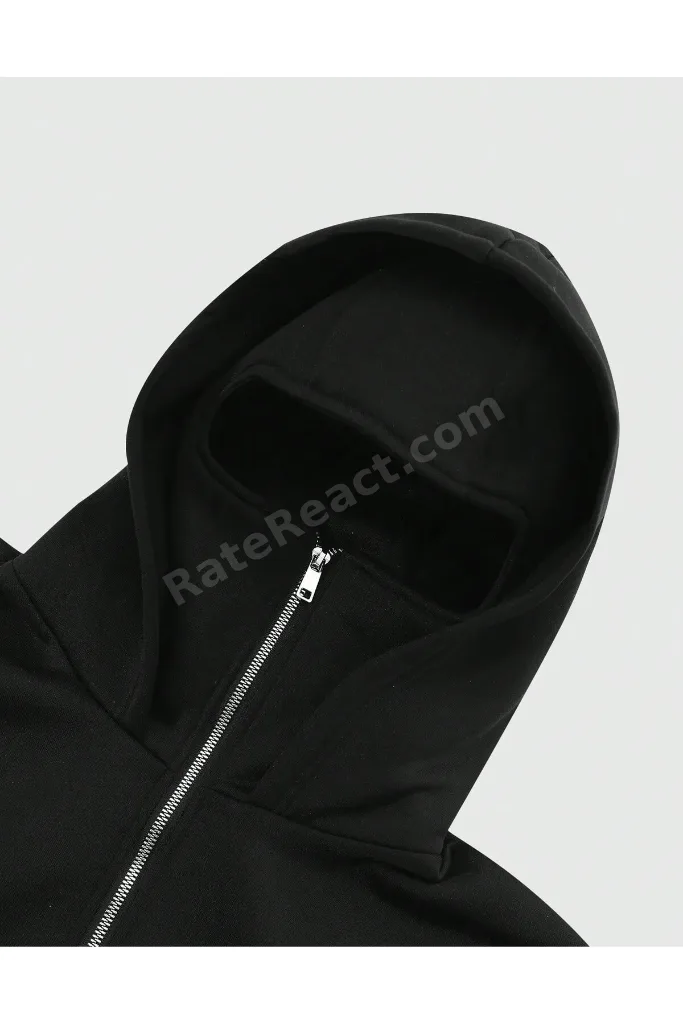 Kadın Moda Barclay Sokak Stili Hip-Hop Çift Katmanlı Kapüşonlu Sweatshirt Siyah