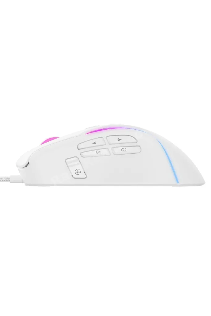 Gamenote Ms1033 Rgb Uyumlu 8000 Dpı Ayarlanabilir Ağırlıklı Beyaz Gaming Makrolu Oyuncu Mouse