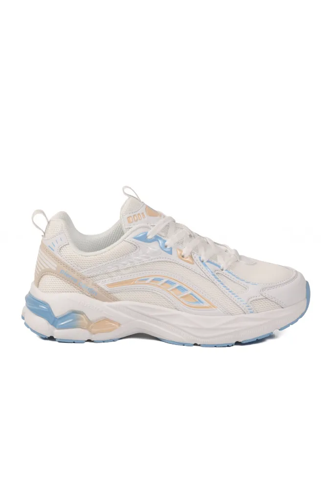Beyaz-Mavi Memory Hafif Esnek Unisex Spor Ayakkabı PCI-11369 G