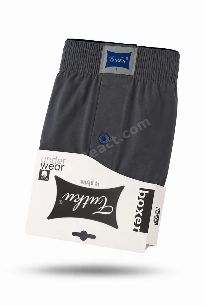 Tutku Erkek Penye Boxer Pamuklu - 5 Adet Rahat Kalıp Nefes Alan Kumaş Boxer
