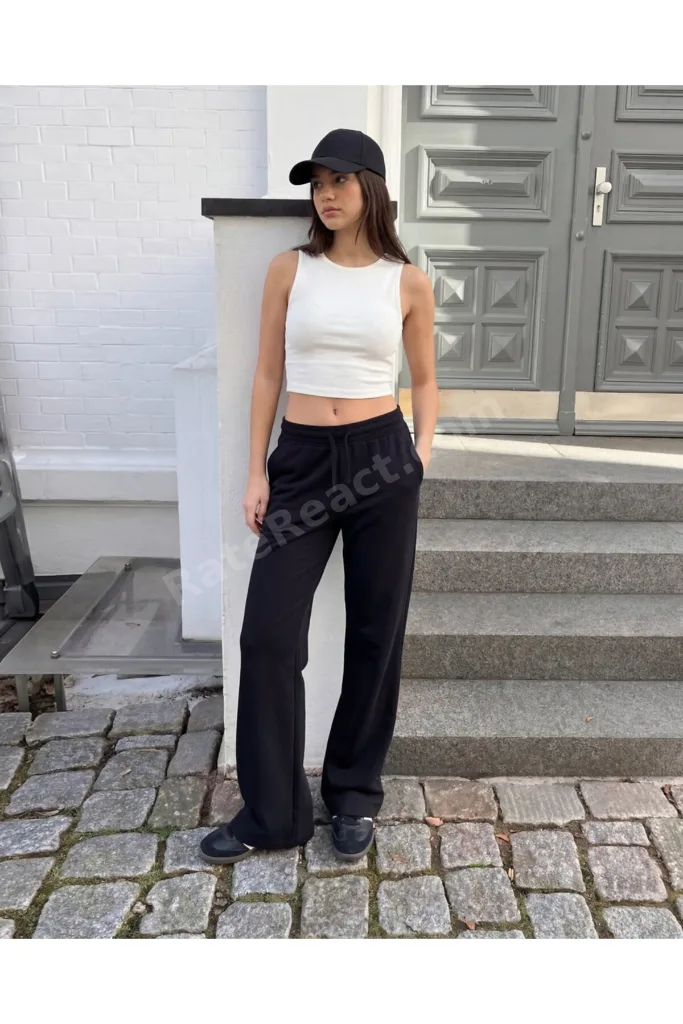 Flare Paça Basic Lacivert Eşofman