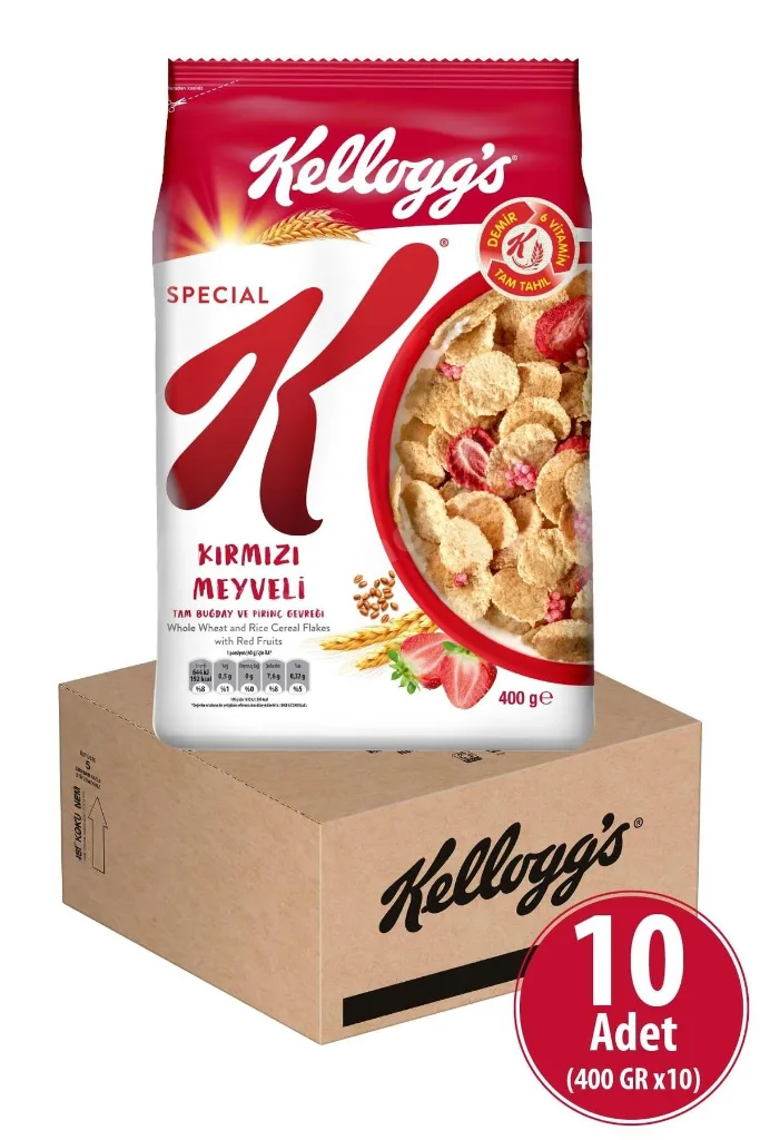 Special K Kırmızı Meyveli Kahvaltılık Tam Buğday Ve Pirinç Gevreği 400 Gr x 10 Adet