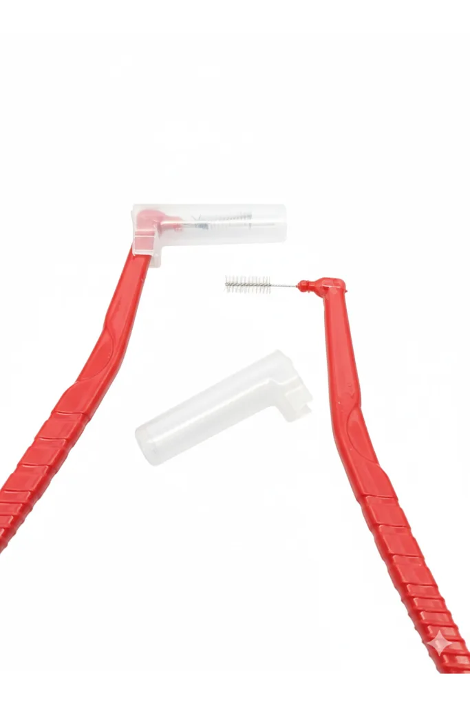 Arayüz Fırçası Diş Arası Arayüz fırçası L Tipi Diş Ara Fırçası 6 adet Kırmızı 0,50 mm