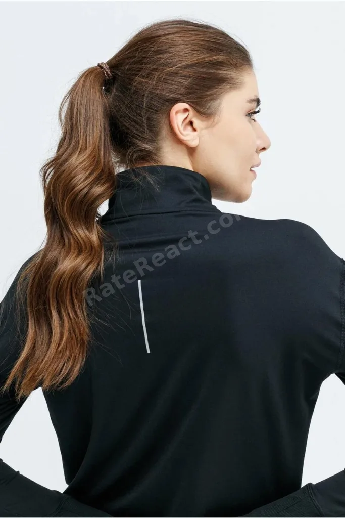 Dri-fit Element Running Siyah Çeyrek Fermuar Kadın Koşu Üstü