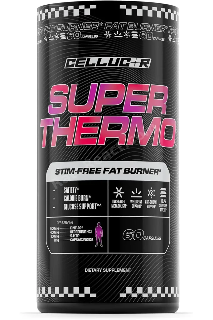 Super Thermo Stim Free Berberine Saccharomyces Thermogenic Appetite Glucose Support 60 Caps