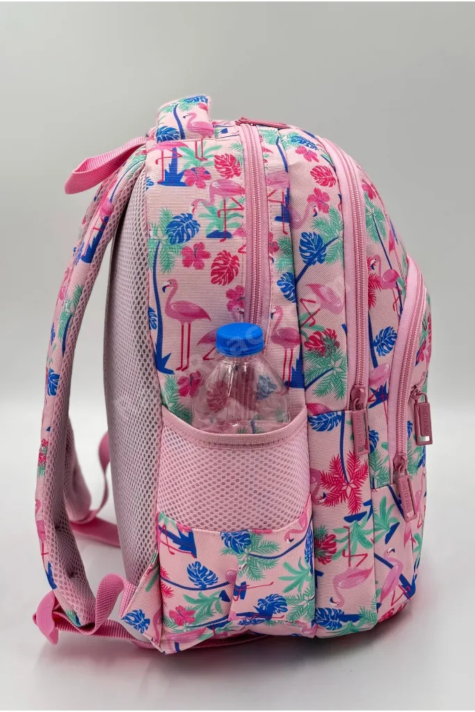Flamingo Desenli Pembe Renk Master Pack Beslenmelik Ve Kalemlikli Kız Ilk Okul Sırt Çantası