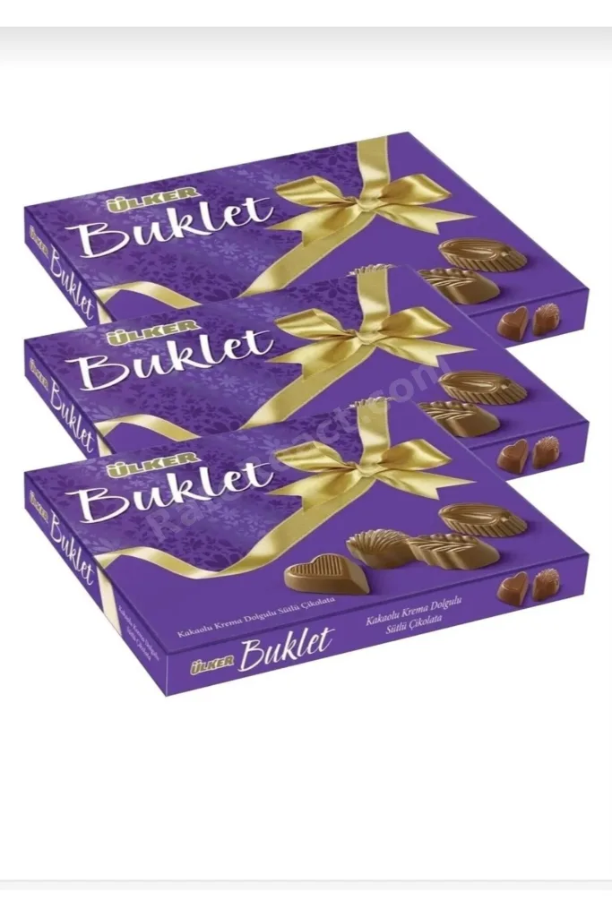 Buklet Dolgulu İkramlık Hediyelik Sütlü Çikolata 200gr ( 1 Adet )