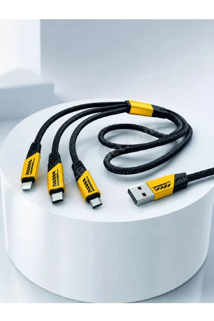 240W 3'ü 1 Arada Hızlı Şarj Kablosu USB Type-C Lightning Micro USB HBTKN-PRK4930