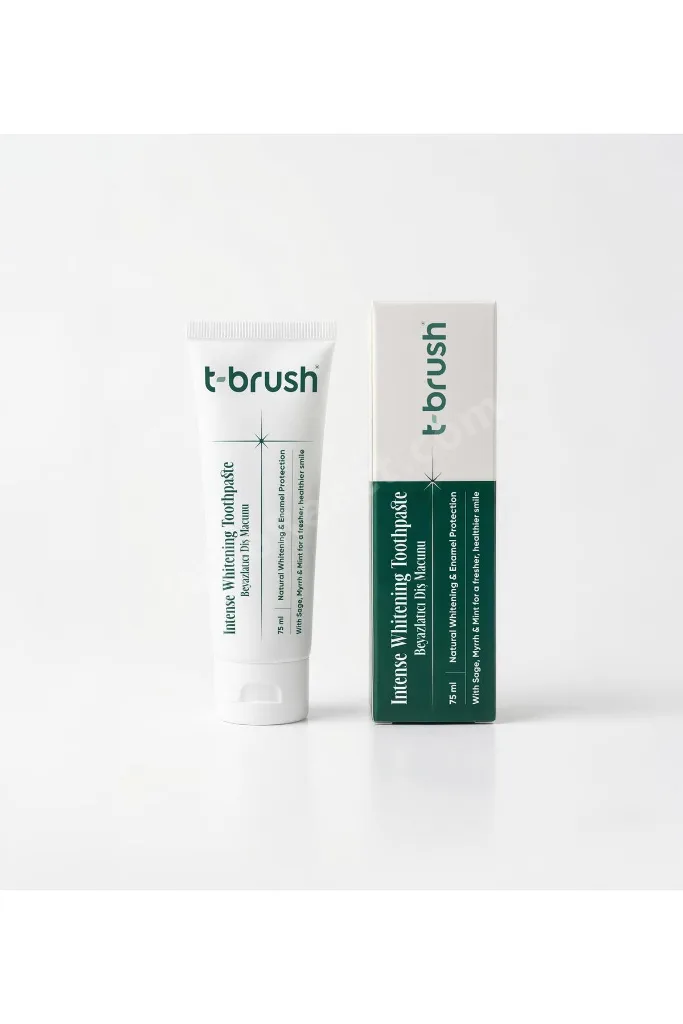 T-Brush Beyazlatıcı Diş Macunu 75ml – Günlük Ağız Bakımı ve Diş Beyazlatma Etkili ve Plak Karşıtı