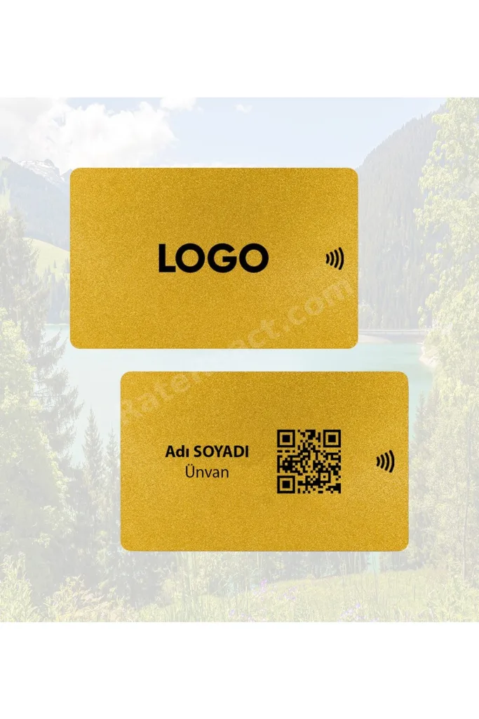 Nfc Dijittal Gold Kartvizit (Kişileştirilebilir)