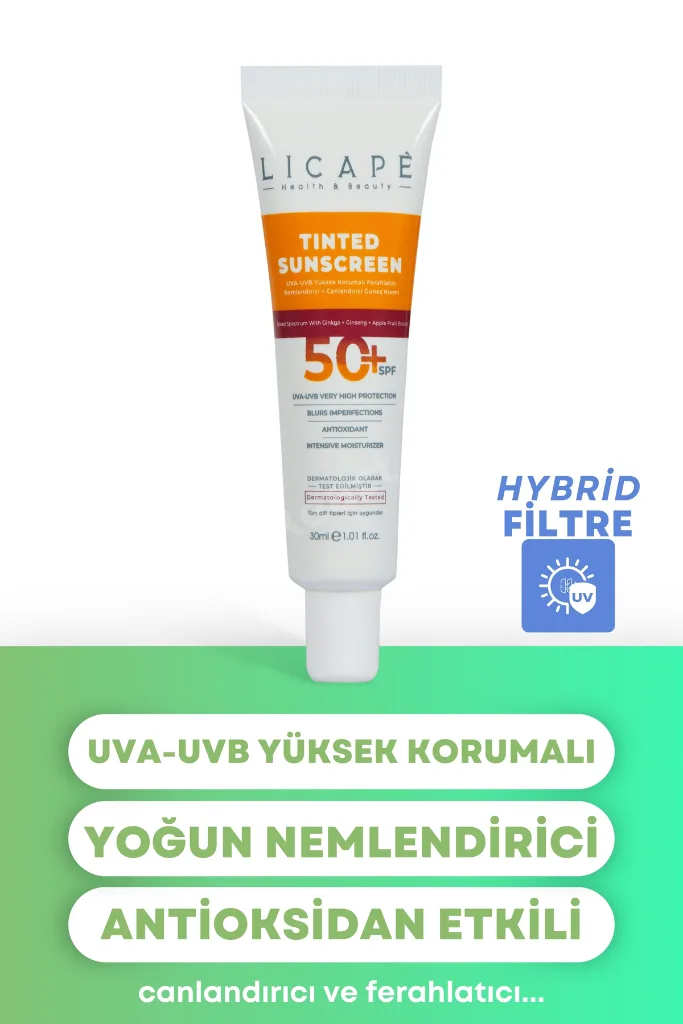 Yüksek Koruma Tinted (KAPATICI) 50 Spf Güneş Kremi