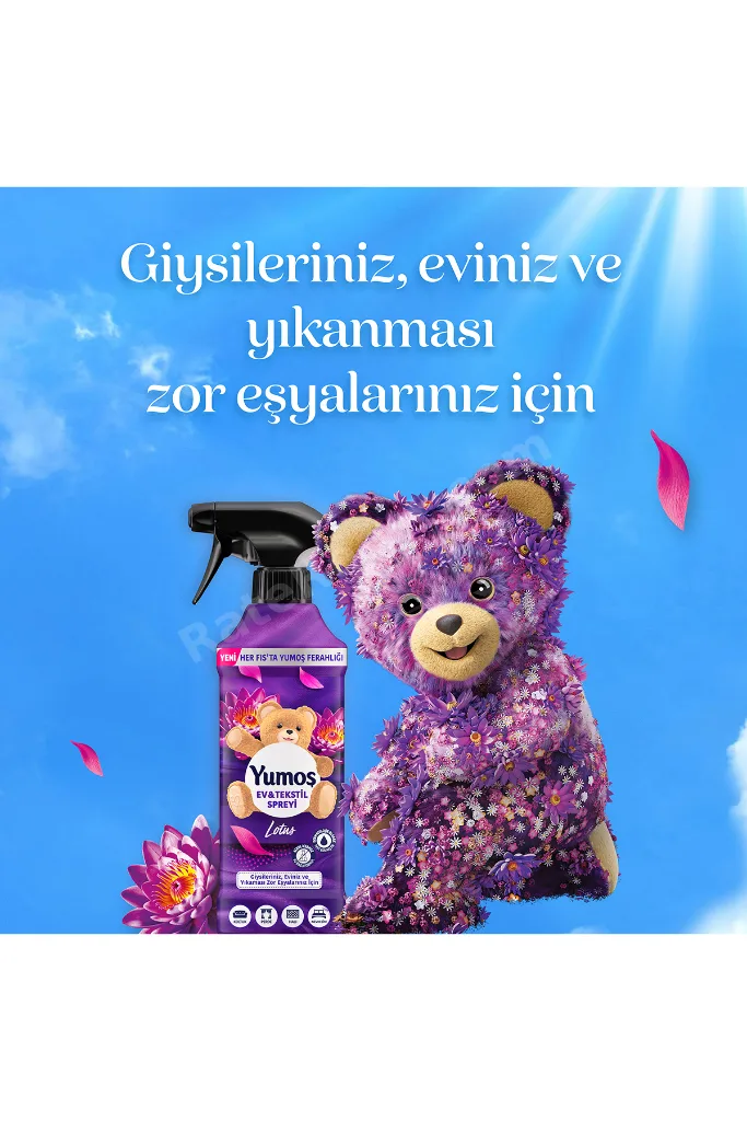 Yumoş Ev veTekstil Spreyi Lotus Yıkanması Zor Eşyalar İçin 450 ml x2