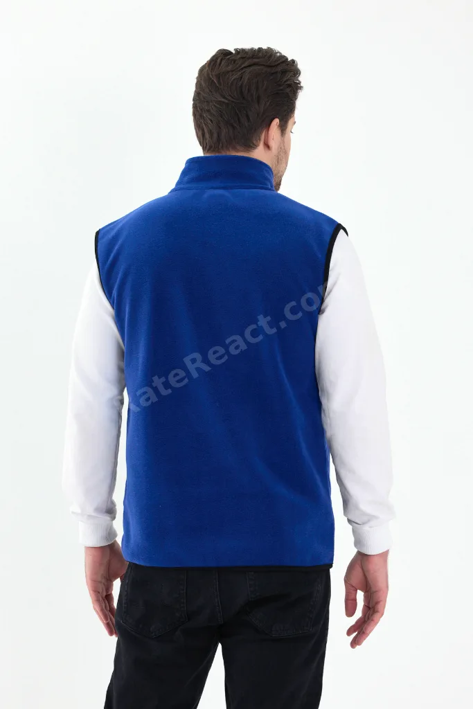 Erkek Tam Fermuarlı Spor Polar Yelek