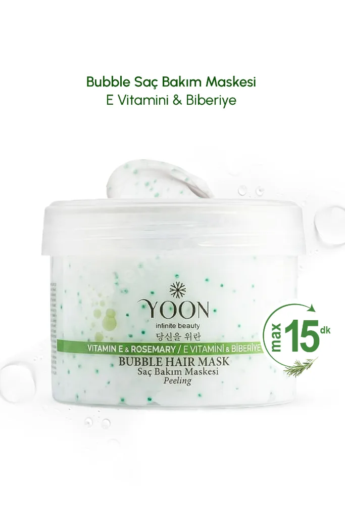 Biberiyeli Saç Maskesi, E Vitamini, Peeling Etkili, Saç Tellerini Güçlendirir, Kırık Onarır 250ml