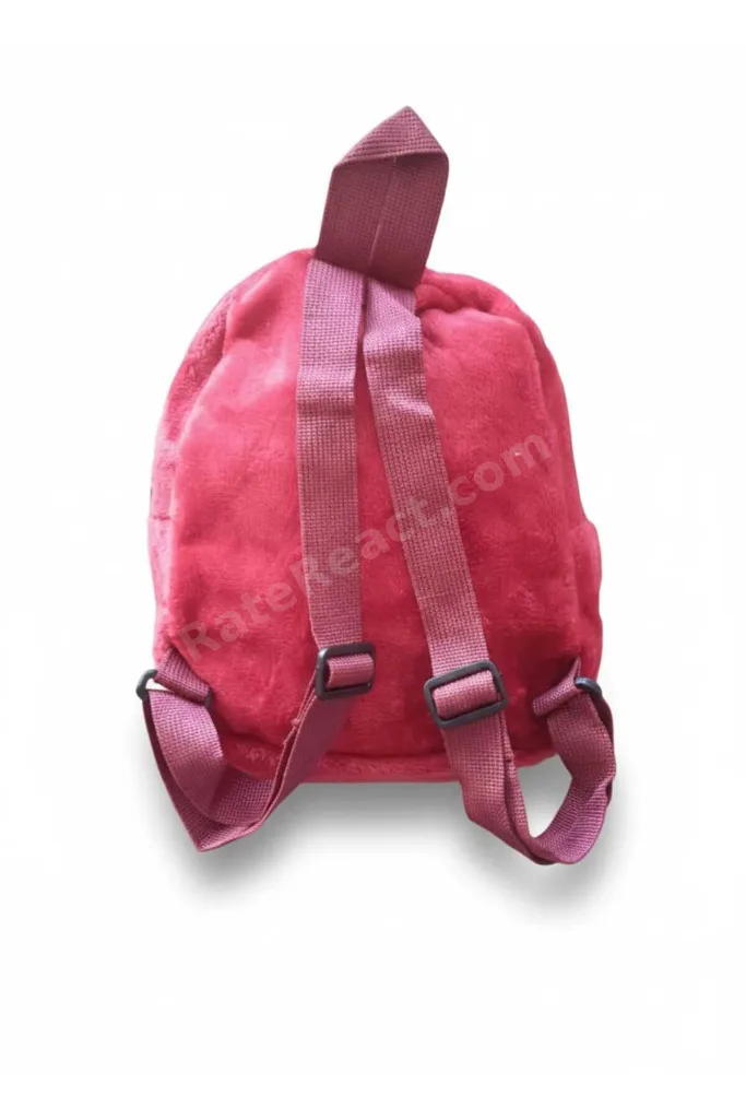 Peluş Sırt Çantası Kız Çocuk 2 Bölmeli Astarlı Figürlü En 22 Boy 25 Cm
