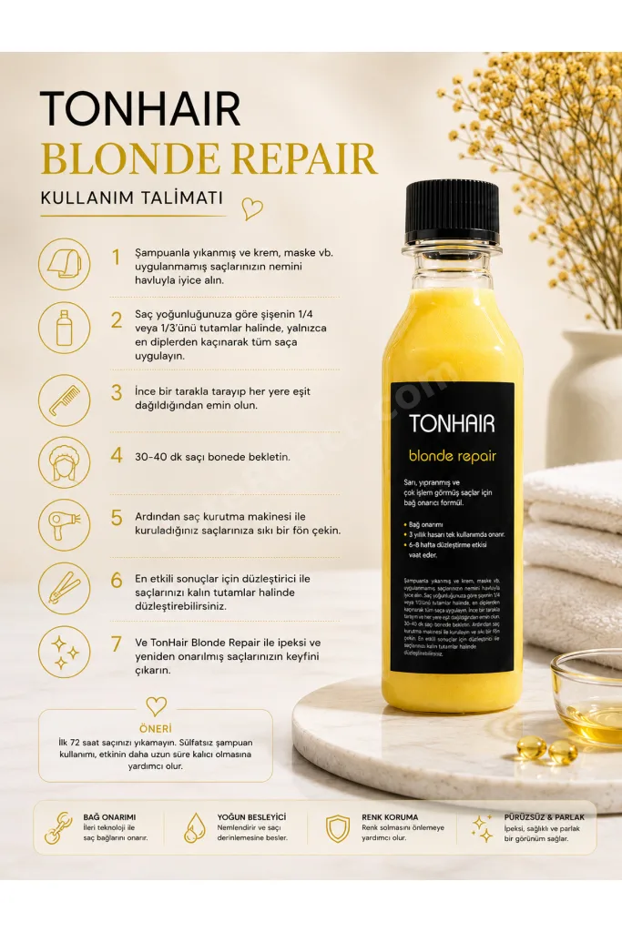 Tonhair Blonde Repair Onarıcı Bakım Kremi