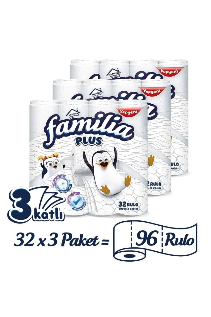 Plus Tuvalet Kağıdı Jumbo Paket 96 Rulo