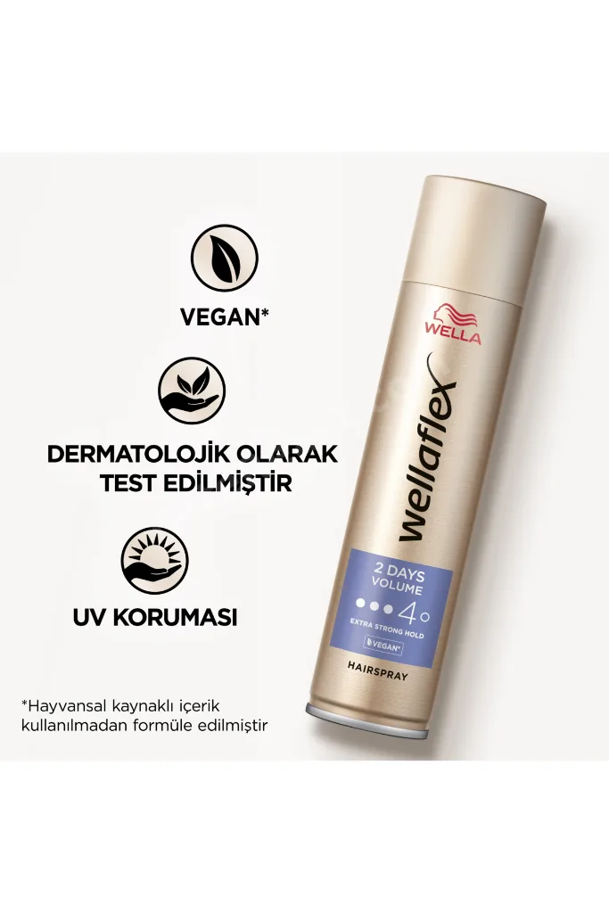 Wellaflex 2 Days Volume 2 Gün Boyunca Hacim Veren Saç Spreyi Extra Strong Hold 400 ML - 4/5 Hold