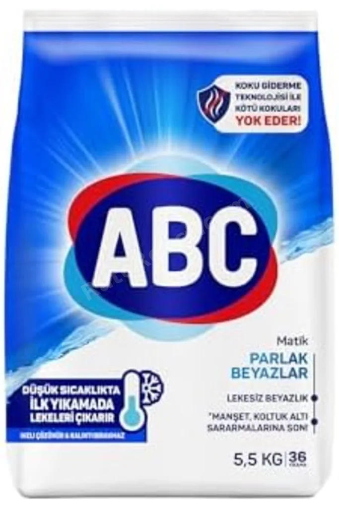 ABC DETERJAN Matik Parlak Beyazlar Toz Çamaşır Deterjanı 5,5 kg 1216538