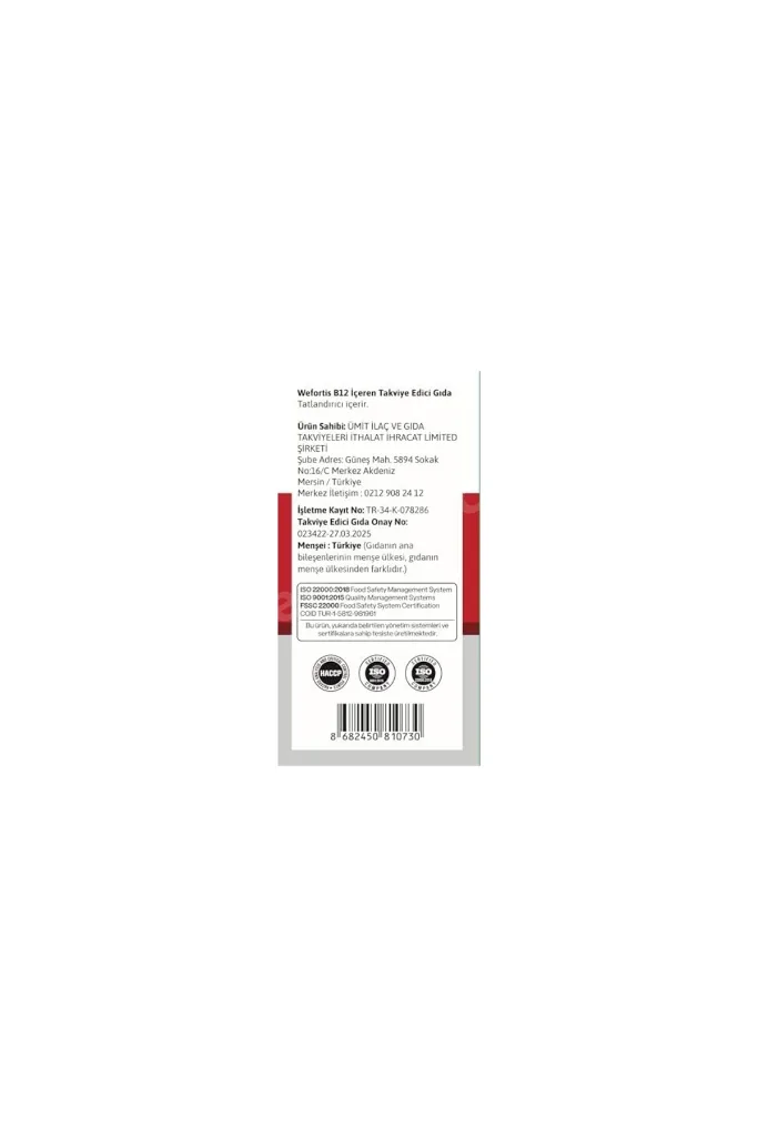 B12 (Methylcobalamin) 100 Çiğneme Tablet