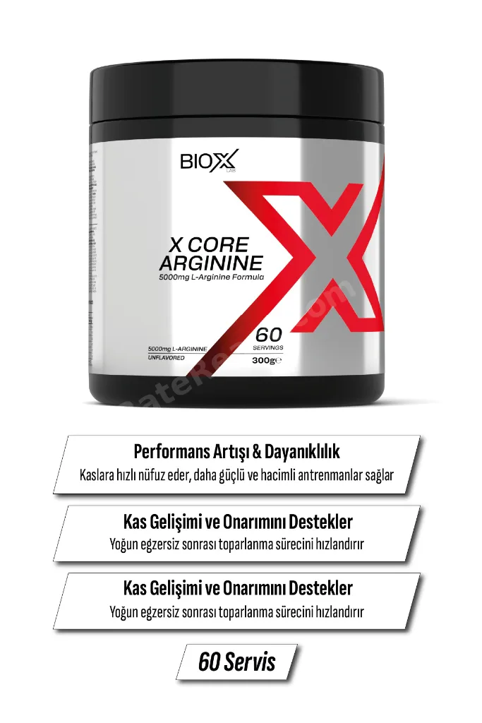 L- Arjinin Aromasız 300 gr 60 Servis Arginine Amino Asit