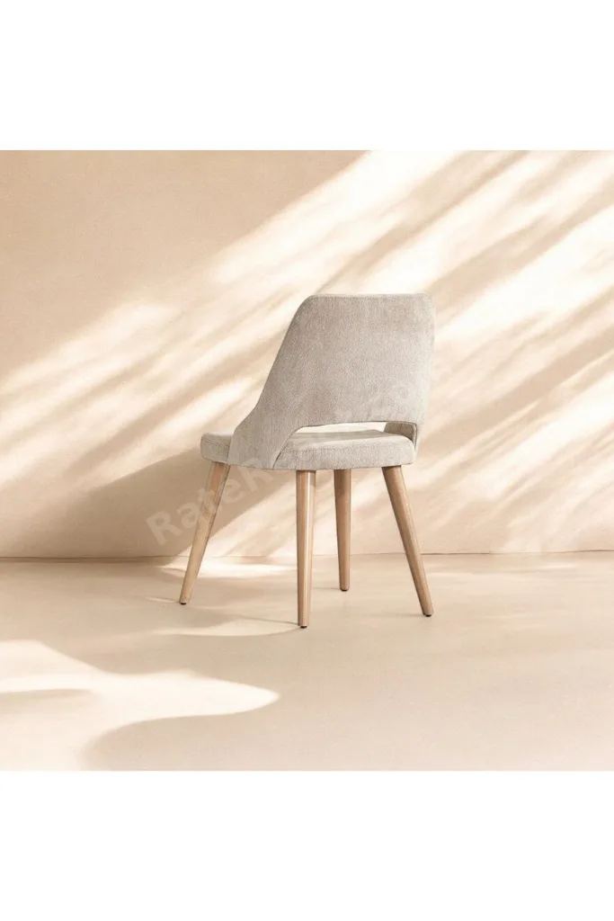 Orin 80x132 Mdf Meşe Masa 4 Krem Sandalye
