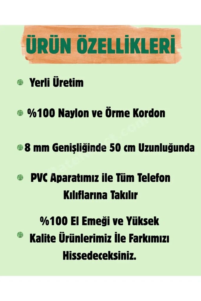 EKRU TELEFON KORDONU ,BOYUN ASKISI,UNİVERSAL TÜM KILIFLARA UYUMLU