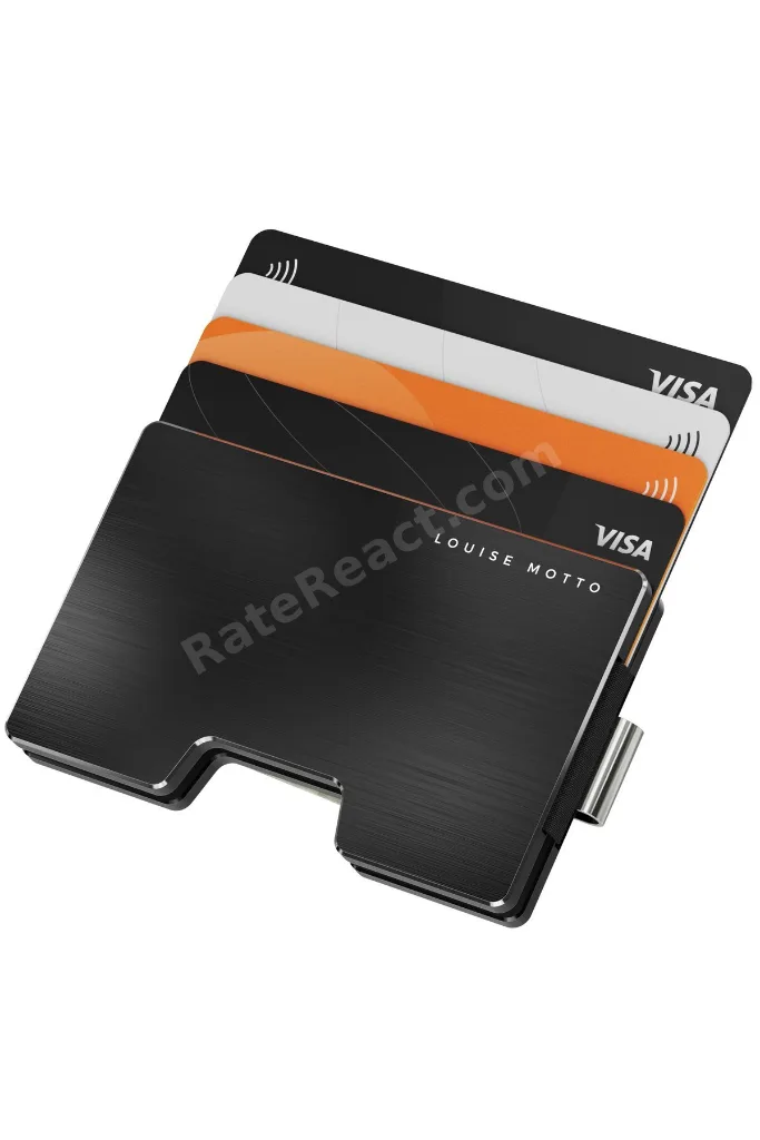 Cardx - Detroit - Yeni Nesil Metal Cüzdan & Kartlık - Rfid, Çıkarılabilir Klips Unisex(SİYAH)