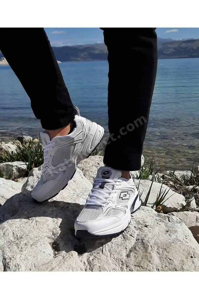 Athens Beyaz-laci Hafızalı Ortopedik Hafif Spor Ayakkabı