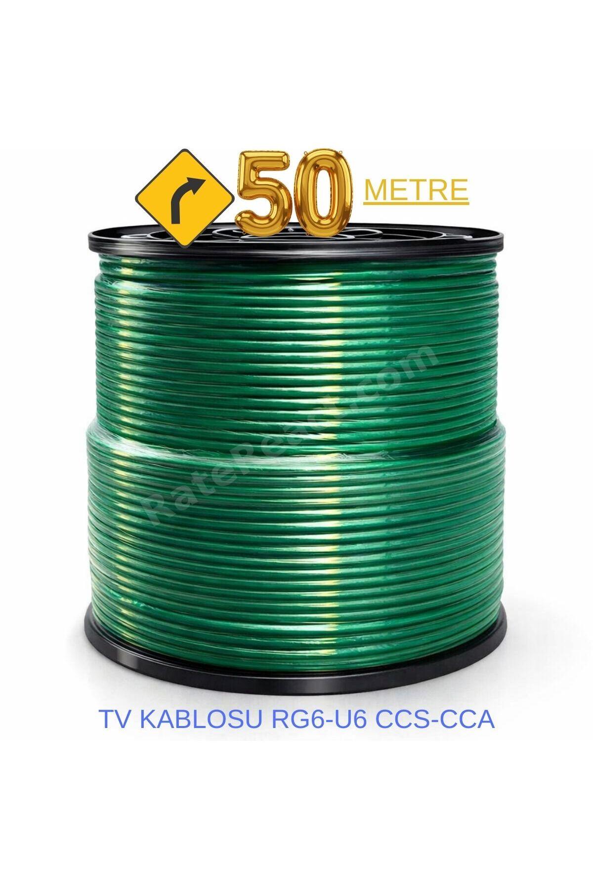 50 METRE RG6-U6 TV Kablosu – Yüksek Kaliteli Anten & Uydu Kablosu