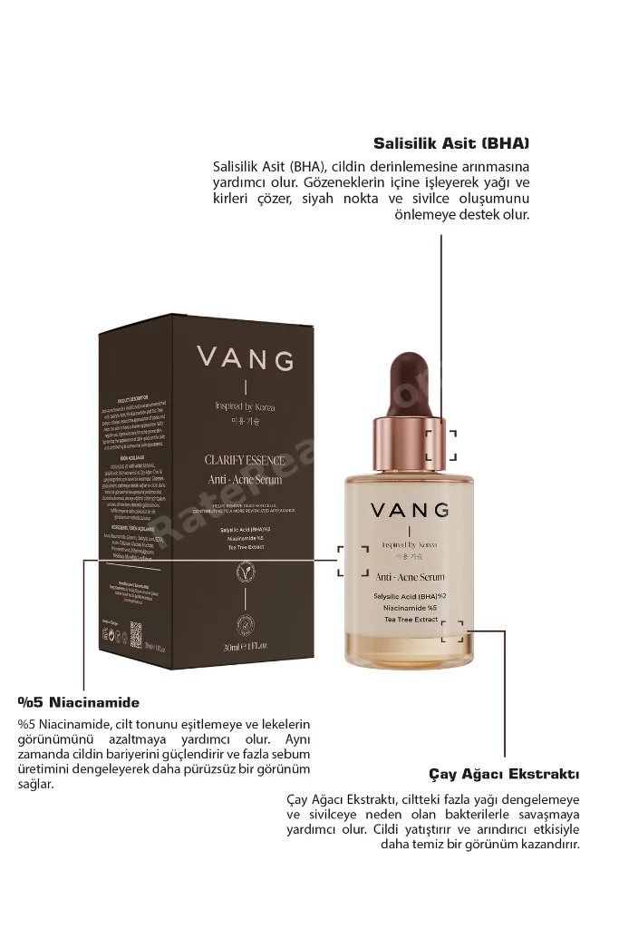 Koyu Leke Ve Sivilce Karşıtı Gözenek Sıkılaştırıcı Niacinamide Cilt Bakım Serumu 30 ml